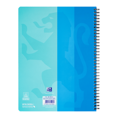 CAIET OXFORD TOUCH DUO A4+ 80F SCRIBZEE ECOLABEL DICTANDO+PATRATELE ALBASTRU AQUA [2]