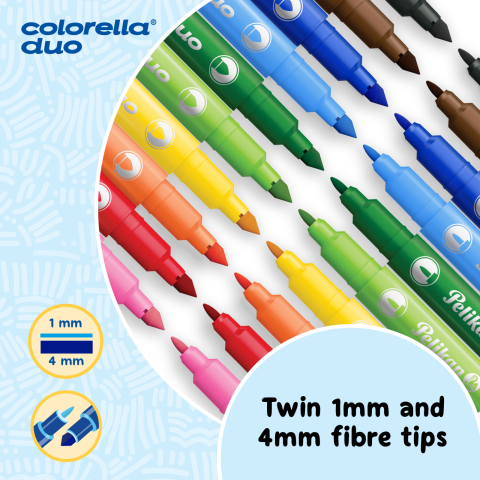 Carioci Pelikan Colorella Duo – 10 culori lavabile cu varf dublu [2]