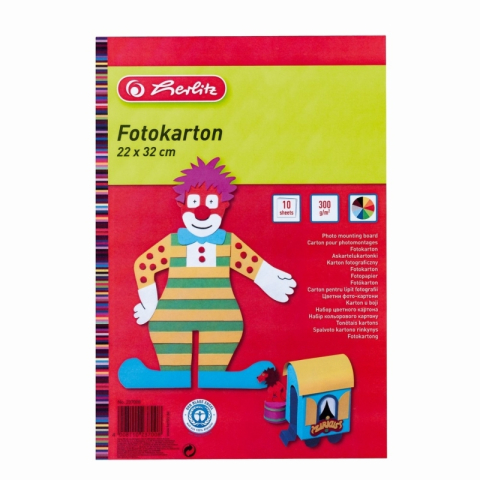 Hartie si cartoane colorate - CARTON COLOR 22X32CM 10F 300G/MP CULORI ASORTATE