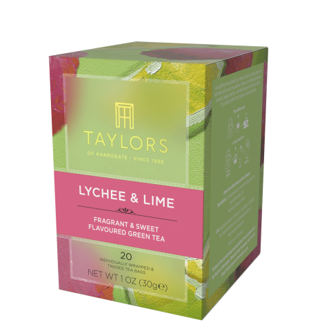 Taylors of Harrogate - Ceai verde cu Lychee si Lime, 20 plicuri – Taylors of Harrogate