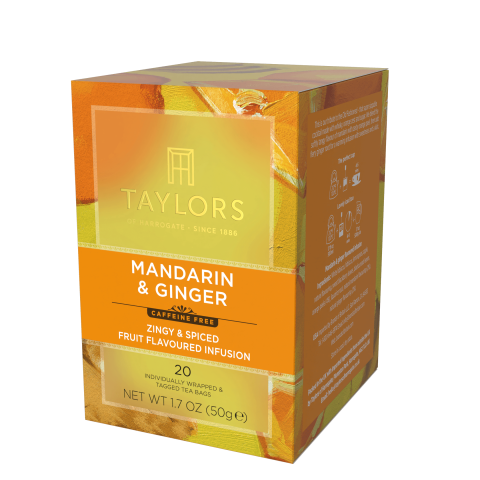 Taylors of Harrogate - Infuzie fructe Mandarin si Ginger, 20 plicuri – Taylors of Harrogate