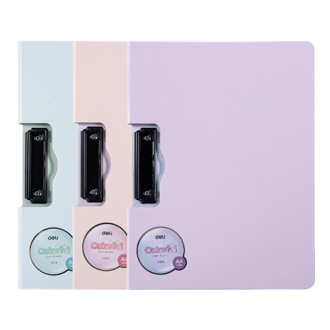 Clipboard-uri - Clipboard Dublu A4 Deli Foam Macarons - Albastru