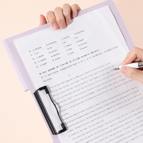 Clipboard Dublu A4 Deli Foam Macarons - Mov [4]