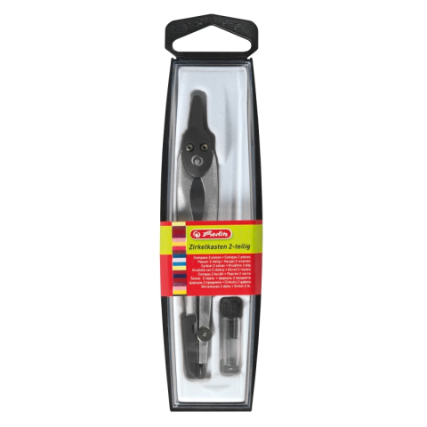 Rechizite - COMPAS HERLITZ PLASTIC/METAL NEGRU