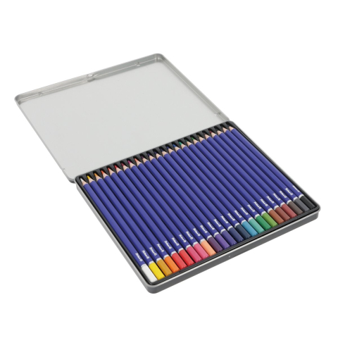 Creioane colorate Premium Pelikan, 24 culori, in cutie metalica [1]