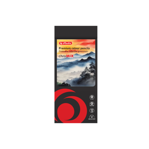 Creioane colorate - CREIOANE COLORATE ROTUNDE CORP NEGRU 4MM SET12 CUTIE BLISTER