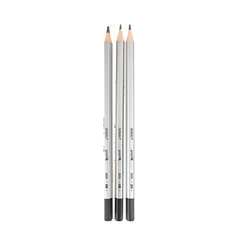 CREION GRAFIT 2H/H/F/HB/B/2B/3B/4B/5B/6B/7B/8B HEXAGONAL CORP ARGINTIU 2MM SET12 CUTIE METAL [1]