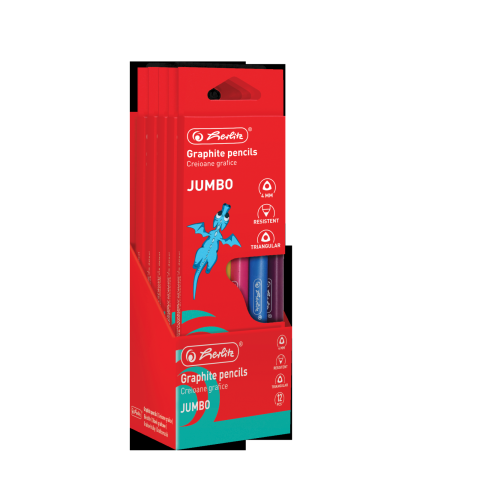 CREION GRAFIT CU RADIERA JUMBO 2B TRIUNGHIULAR 4MM SET12 [1]