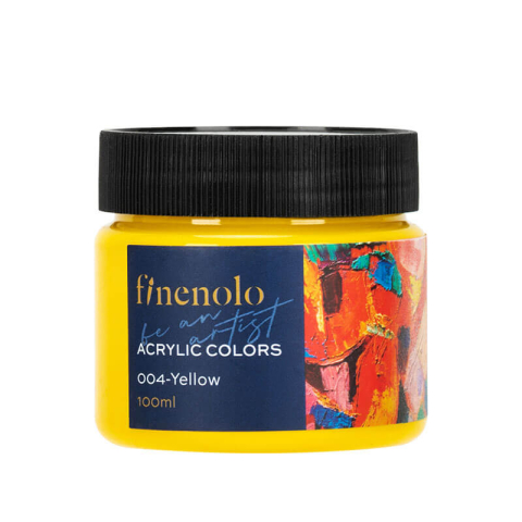 Culori acrilice - Culori acrilice 100 ml Finenolo Deli - 004 Galben