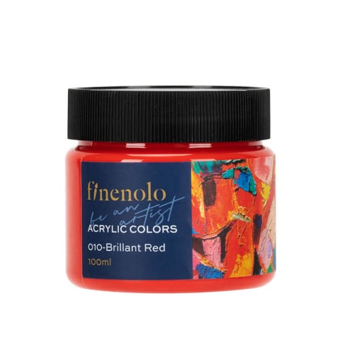 Culori acrilice - Culori acrilice 100 ml Finenolo Deli - 010 Rosu
