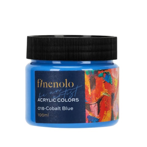 Culori acrilice - Culori acrilice 100 ml Finenolo Deli - 018 Albastru Cobalt