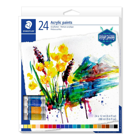 Culori acrilice - Culori acrilice 24 culori 12 ml Staedtler 8500