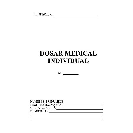Tipizate - Dosar medical individual + Fisa aptitudini