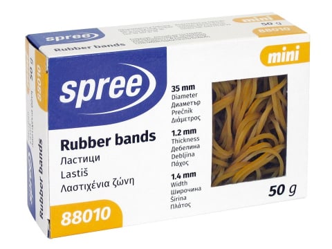 Elastice si sfoara - Elastice 35mm din Cauciuc Natural, cutie 50g - Spree