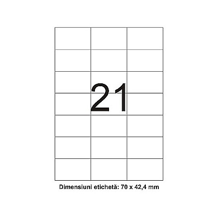 Etichete adezive - Etichete autoadezive albe 21/A4 - 70 x 42,3 mm
