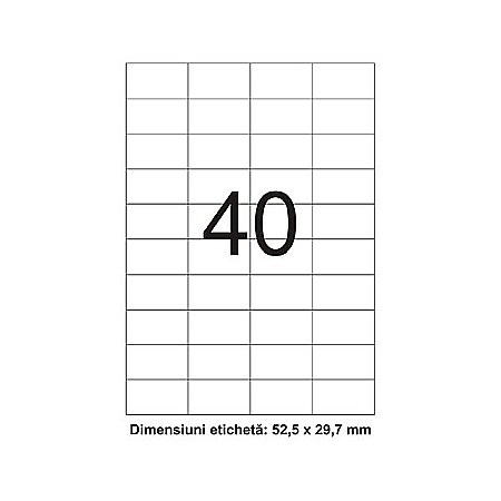 Etichete adezive - Etichete autoadezive albe 40/A4
