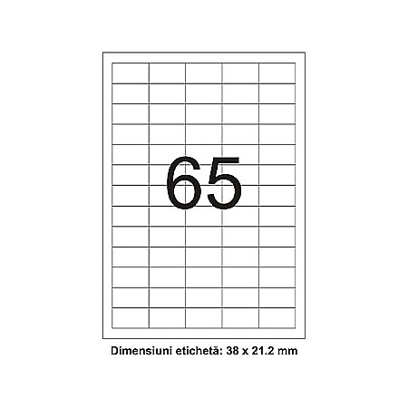 Etichete adezive - Etichete autoadezive albe 65/A4