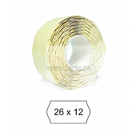 Etichete pret - Etichete pret 26 x 12 mm albe, 1500/rola
