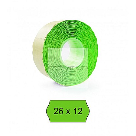 Etichete pret - Etichete pret 26 x 12 mm verzi, 1500/rola