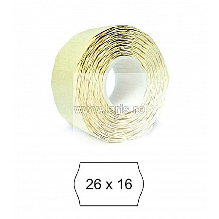 Etichete pret - Etichete pret 26 x 16 mm albe, 1000/rola