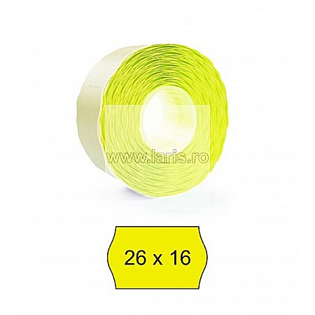 Etichete pret - Etichete pret 26 x 16 mm galbene, 1000/rola