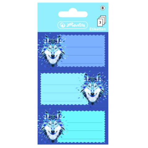 Etichete Scolare - ETICHETE SCOLARE WILD ANIMALS WOLF SET9