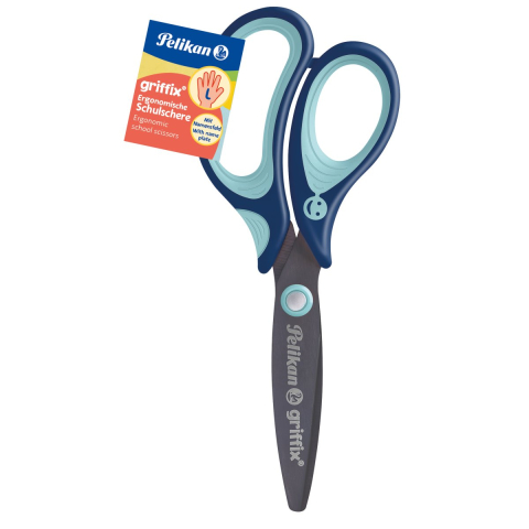 Foarfeci si cuttere - Foarfeca Pelikan Griffix pentru stangaci, 14 cm, albastru