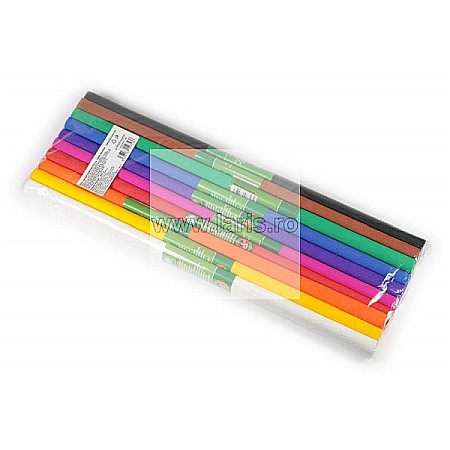 Hartie creponata - Hartie creponata 10 culori mix Koh-I-Noor