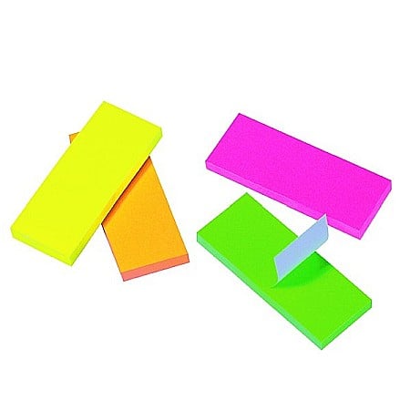 Index autoadeziv din hartie, 20x50 mm, 200 file neon, Herlitz [1]