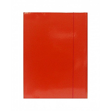 Mape din carton si plastic - Mapa cu elastic Fornax A4 carton rosu