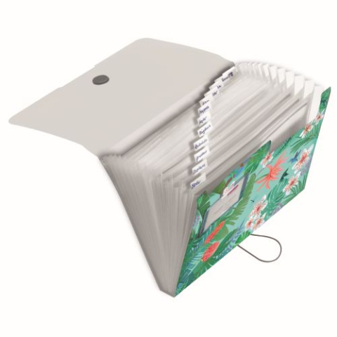 Mape din carton si plastic - MAPA A4 EOTG PP EXPANDABILA 12 COMPARTIMENTE LADYLIKE JUNGLE