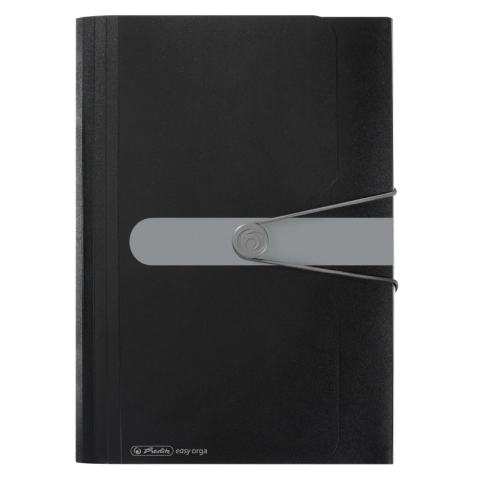 Mape din carton si plastic - MAPA A4 EOTG PP EXPANDABILA 12 COMPARTIMENTE +INDEX BUTON ELASTIC NEGRU