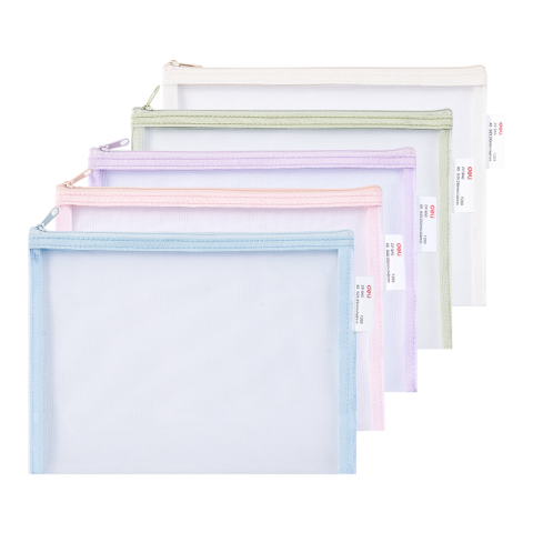 Mape din carton si plastic - MAPA PROTECTIE POLIESTER ZIP A5 DELI