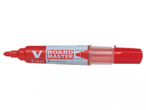 Flipchart-uri - marker-whiteboard-rosu-varf-rotund-vboard-pilot