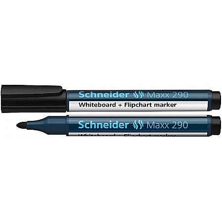 Accesorii pentru flipchart - Marker pentru tabla alba/whiteboard Schneider 290 negru