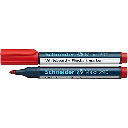 Accesorii pentru flipchart - Marker pentru tabla alba/whiteboard Schneider 290 rosu
