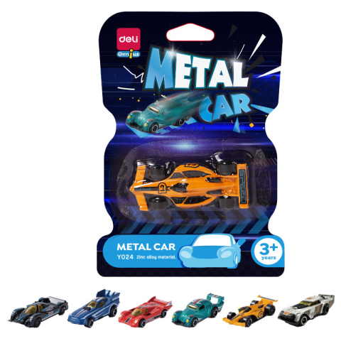Jocuri & Jucarii - Masinuta de Curse Deli din Metal - 6 Modele pentru Copii 3+ Ani