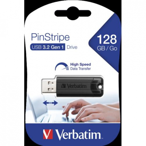 Memorii USB - Memorie USB Verbatim Pinstripe 128GB