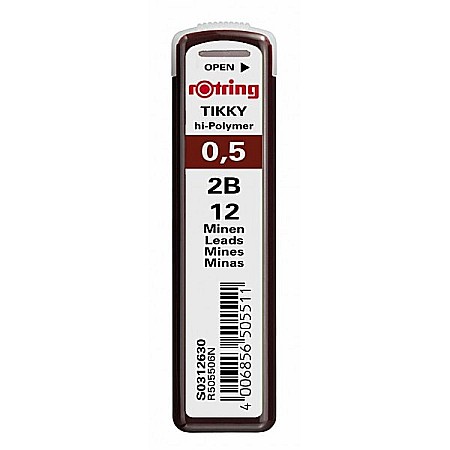 Instrumente de scris - Mine creion mecanic Rotring Tikky - 0.5 mm 2B
