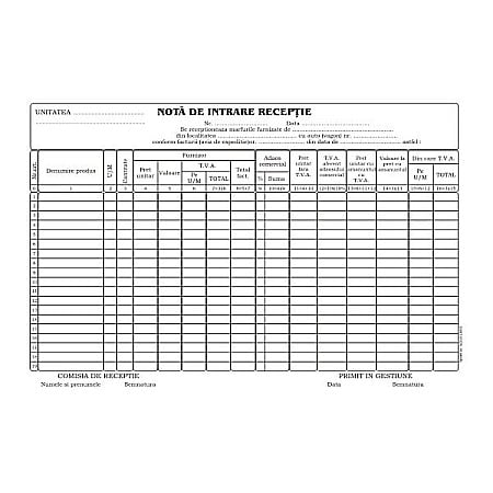 Tipizate - Nota intrare receptie A4 2 exemplare