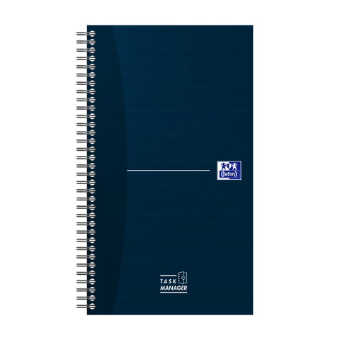 Caiete cu spira - TASK MANAGER OXFORD ZILNIC 14.1X24.5CM 115F SPIRA SCRIBZEE ECOLABEL DICTANDO ALBASTRU INCHIS