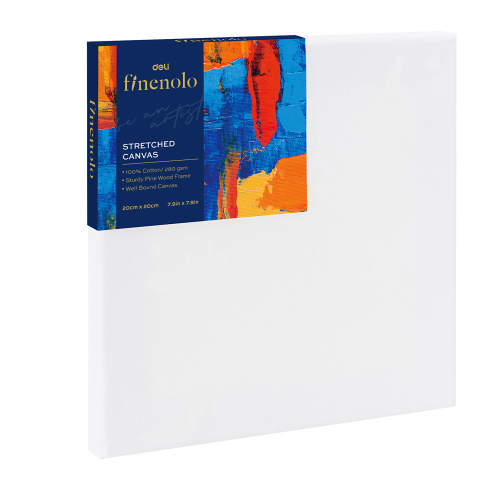 Panza pentru pictura si Carton panzat - Panza pictura pe sasiu Deli Finenolo 20 x 20 cm