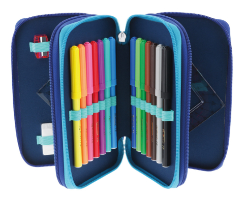 PENAR ECHIPAT 31 PIESE 3 FERMOARE DIP DYE ALBASTRU/TURCOAZ [5]