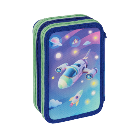 Penare - Penar echipat Pelikan 43 piese, 3 fermoare, design Emoji