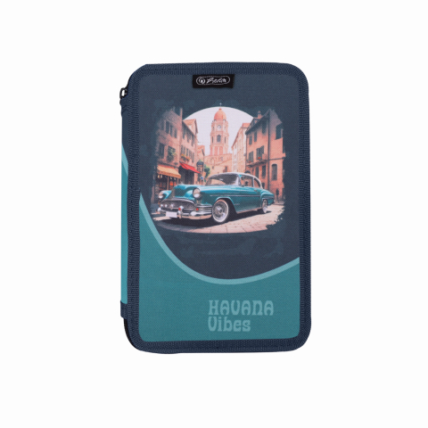 Penare - Penar neechipat 3 fermoare 20 x 13 x 6 cm Herlitz Havana