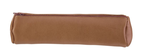 Penar etui rotund Oxford din piele naturala, caramel [1]