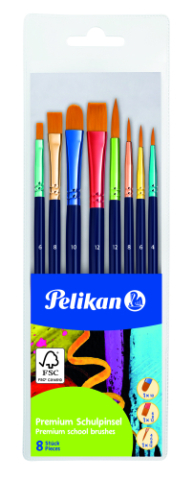 Pensule - Pensule premium Pelikan, 8 bucati