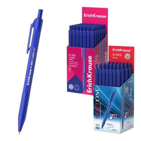 Pix cu mecanism 0,7 mm ErichKrause R-305 Matic Classic Albastru [1]