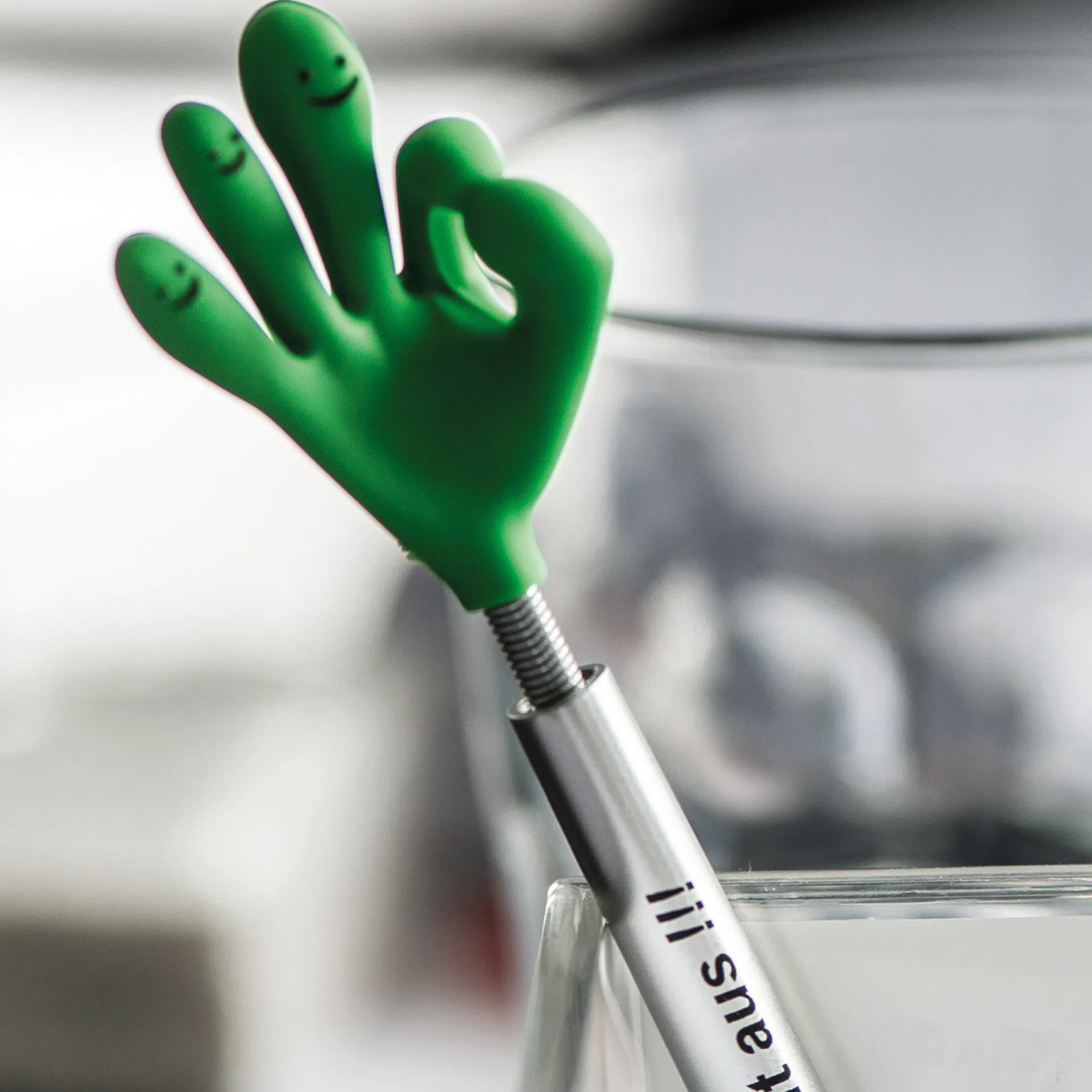 Pix stylus cu mana flexibila antistres - OK Smiley, verde [4]