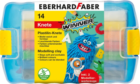 Plastilina - Plastilina Eberhard Faber 7 culori in cutie de plastic